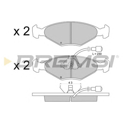 Foto Kit pastiglie freno, Freno a disco BREMSI BP2177