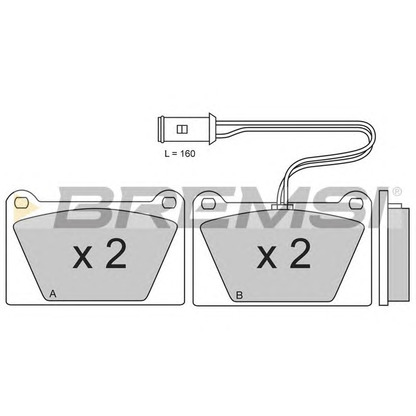 Photo Brake Pad Set, disc brake BREMSI BP2179