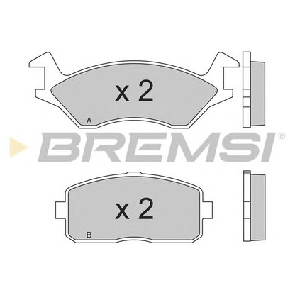 Photo Kit de plaquettes de frein, frein à disque BREMSI BP2189