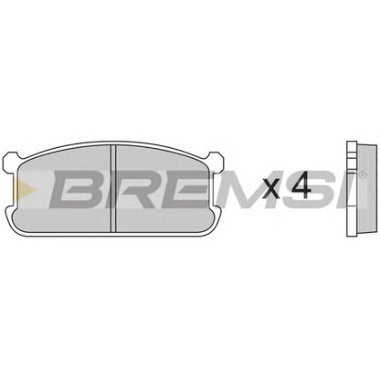 Фото Комплект тормозных колодок, дисковый тормоз BREMSI BP2192