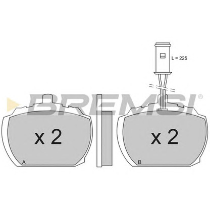 Photo Brake Pad Set, disc brake BREMSI BP2207