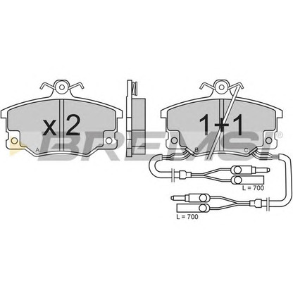 Foto Kit pastiglie freno, Freno a disco BREMSI BP2210