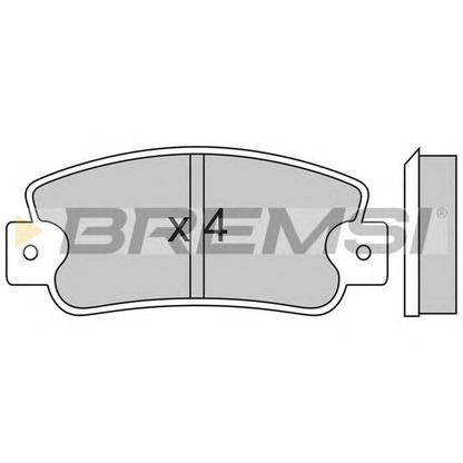 Zdjęcie Zestaw klocków hamulcowych, hamulce tarczowe BREMSI BP2211