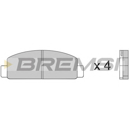 Фото Комплект тормозных колодок, дисковый тормоз BREMSI BP2218