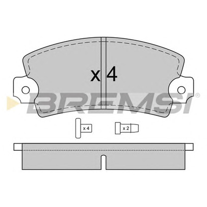 Photo Brake Pad Set, disc brake BREMSI BP2220