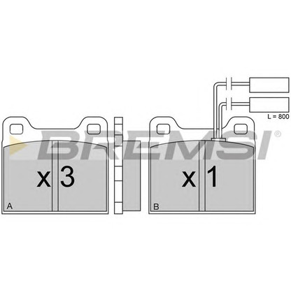 Photo Brake Pad Set, disc brake BREMSI BP2224