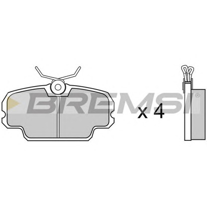 Photo Kit de plaquettes de frein, frein à disque BREMSI BP2226