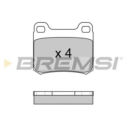 Фото Комплект тормозных колодок, дисковый тормоз BREMSI BP2227
