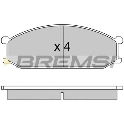 Фото Комплект тормозных колодок, дисковый тормоз BREMSI BP2233