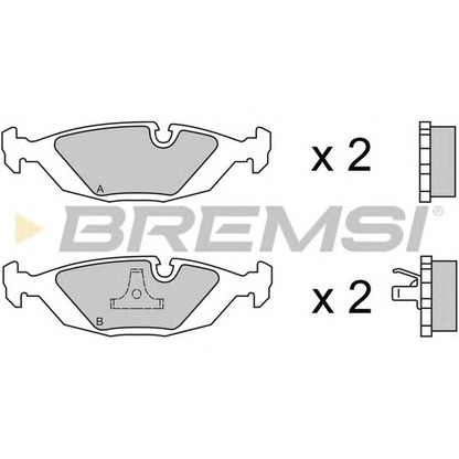 Foto Kit pastiglie freno, Freno a disco BREMSI BP2236