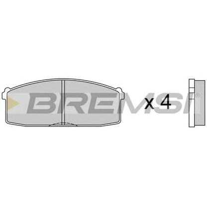 Фото Комплект тормозных колодок, дисковый тормоз BREMSI BP2237