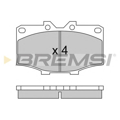 Photo Kit de plaquettes de frein, frein à disque BREMSI BP2242