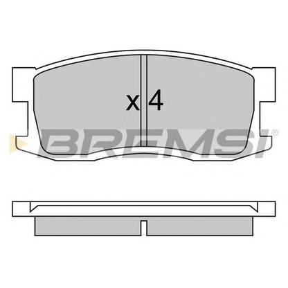 Zdjęcie Zestaw klocków hamulcowych, hamulce tarczowe BREMSI BP2244