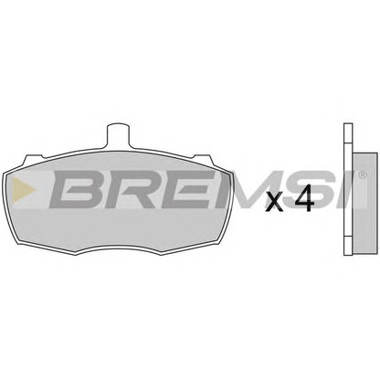 Zdjęcie Zestaw klocków hamulcowych, hamulce tarczowe BREMSI BP2252