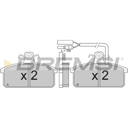 Photo Kit de plaquettes de frein, frein à disque BREMSI BP2265