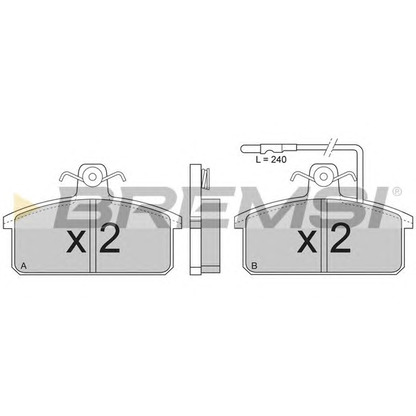 Photo Brake Pad Set, disc brake BREMSI BP22652