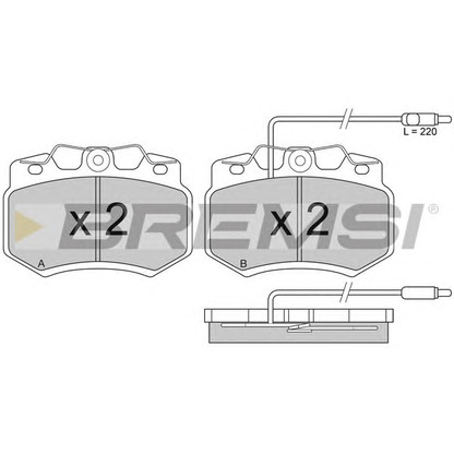 Foto Kit pastiglie freno, Freno a disco BREMSI BP2276