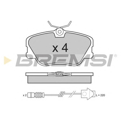 Photo Brake Pad Set, disc brake BREMSI BP2286