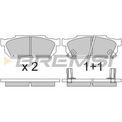 Photo Kit de plaquettes de frein, frein à disque BREMSI BP2289