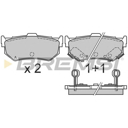 Foto Kit pastiglie freno, Freno a disco BREMSI BP2291