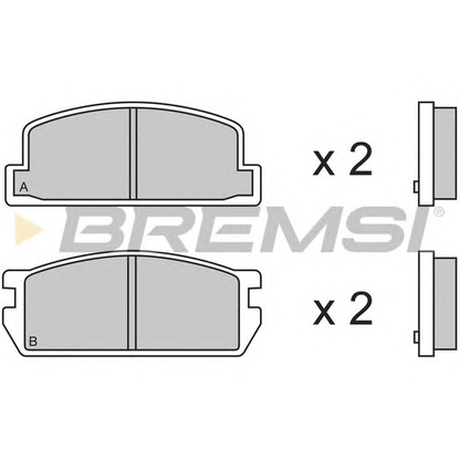 Zdjęcie Zestaw klocków hamulcowych, hamulce tarczowe BREMSI BP2298