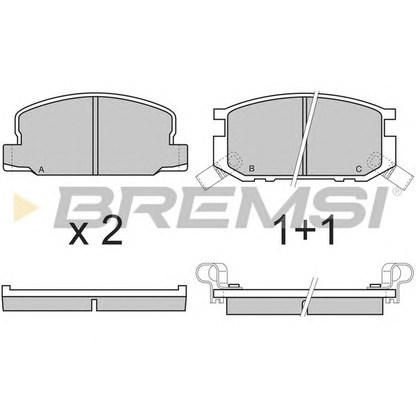 Photo Kit de plaquettes de frein, frein à disque BREMSI BP2308