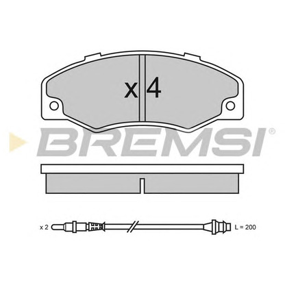 Zdjęcie Zestaw klocków hamulcowych, hamulce tarczowe BREMSI BP2320