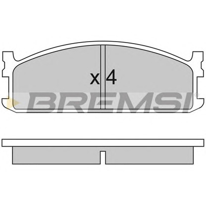 Photo Kit de plaquettes de frein, frein à disque BREMSI BP2321