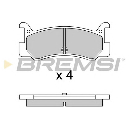 Фото Комплект тормозных колодок, дисковый тормоз BREMSI BP2328