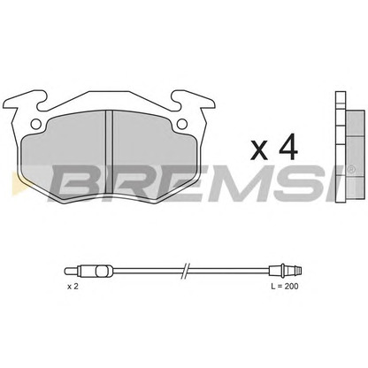 Photo Kit de plaquettes de frein, frein à disque BREMSI BP2334