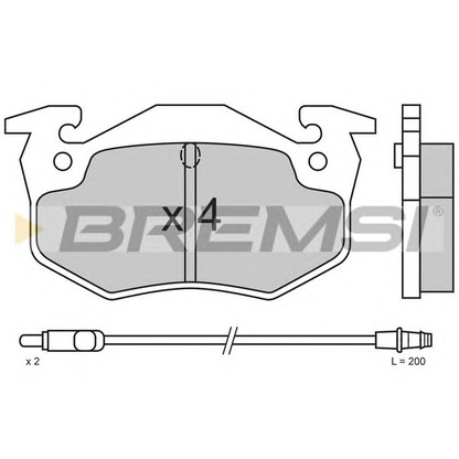 Photo Brake Pad Set, disc brake BREMSI BP2338
