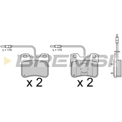 Foto Juego de pastillas de freno BREMSI BP2344