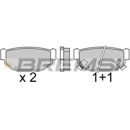 Photo Brake Pad Set, disc brake BREMSI BP2346