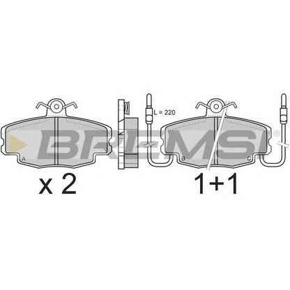 Photo Brake Pad Set, disc brake BREMSI BP2360