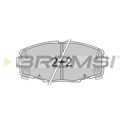 Фото Комплект тормозных колодок, дисковый тормоз BREMSI BP2378