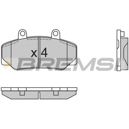 Photo Brake Pad Set, disc brake BREMSI BP2386