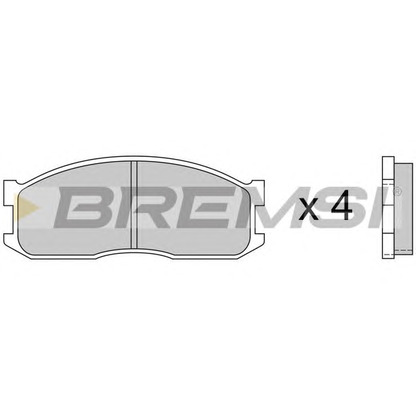 Photo Kit de plaquettes de frein, frein à disque BREMSI BP2389