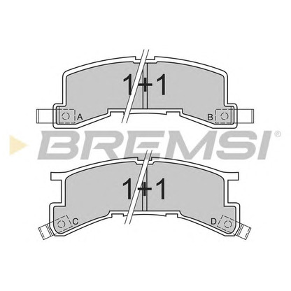 Photo Brake Pad Set, disc brake BREMSI BP2404