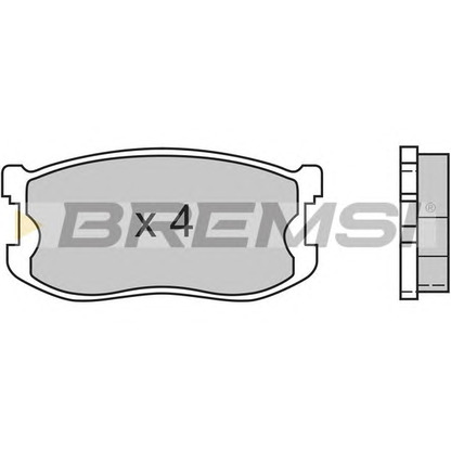 Photo Kit de plaquettes de frein, frein à disque BREMSI BP2405