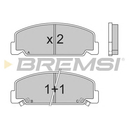 Photo Brake Pad Set, disc brake BREMSI BP2406