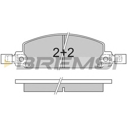 Photo Kit de plaquettes de frein, frein à disque BREMSI BP2413