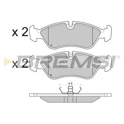 Photo Brake Pad Set, disc brake BREMSI BP2417