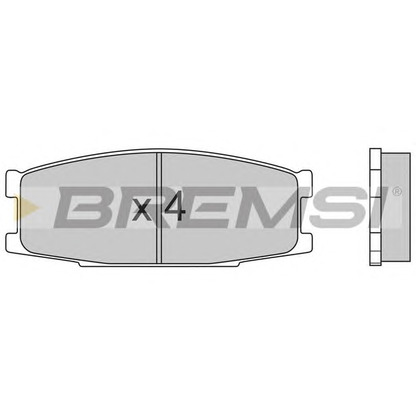 Photo Kit de plaquettes de frein, frein à disque BREMSI BP2434