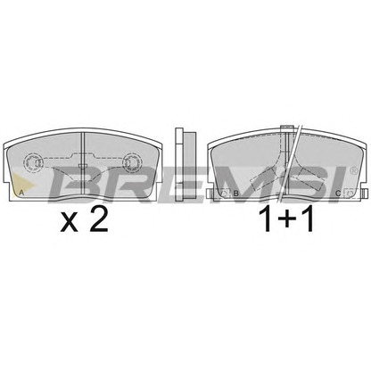 Photo Brake Pad Set, disc brake BREMSI BP2437