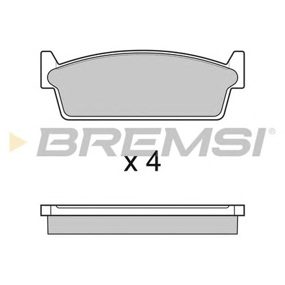 Photo Kit de plaquettes de frein, frein à disque BREMSI BP2440