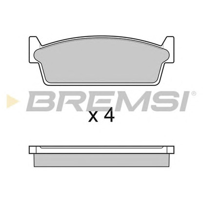 Foto Kit pastiglie freno, Freno a disco BREMSI BP2440