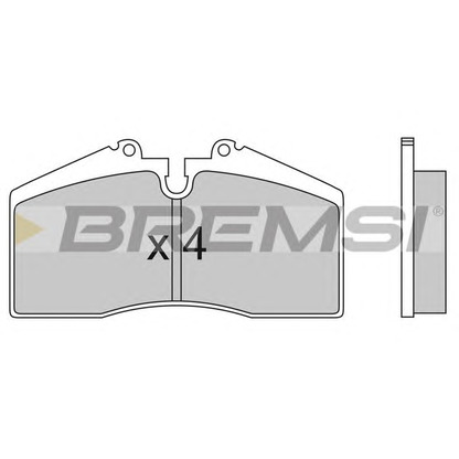 Photo Kit de plaquettes de frein, frein à disque BREMSI BP2449