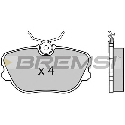 Photo Kit de plaquettes de frein, frein à disque BREMSI BP2452