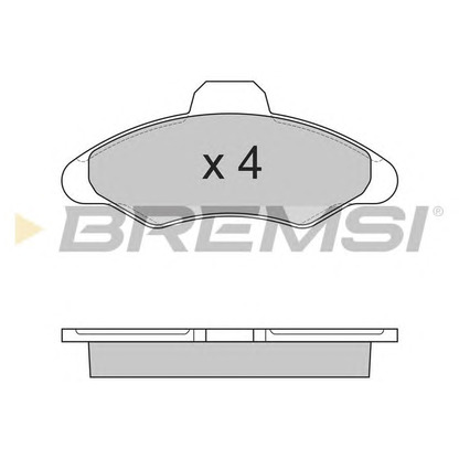 Foto Kit pastiglie freno, Freno a disco BREMSI BP2462