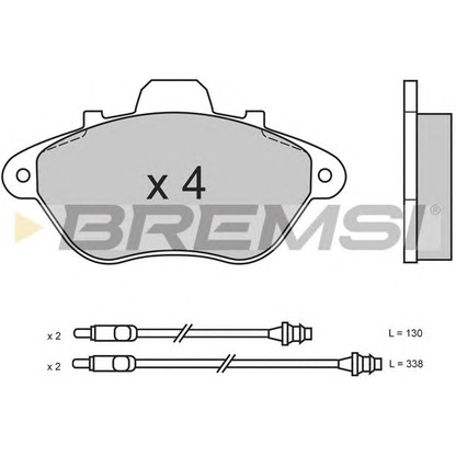 Photo Brake Pad Set, disc brake BREMSI BP2465